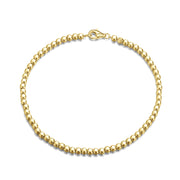 Gold bracelet with a 'Real Sterling Silver 925' stamp on a white background