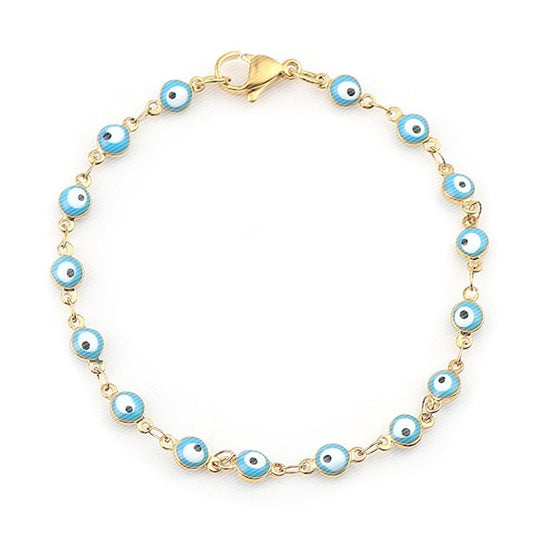 Evil Eye Bracelet - Light Blue