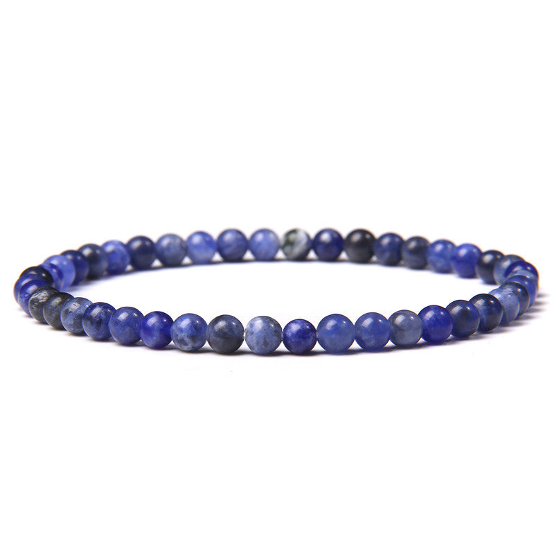 Agate 04 Beaded Bracelet (Samaya Blue)