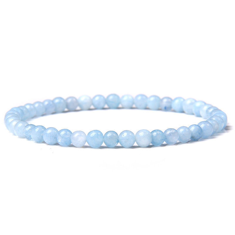 Agate 04 Beaded Bracelet (Coastal Blue)