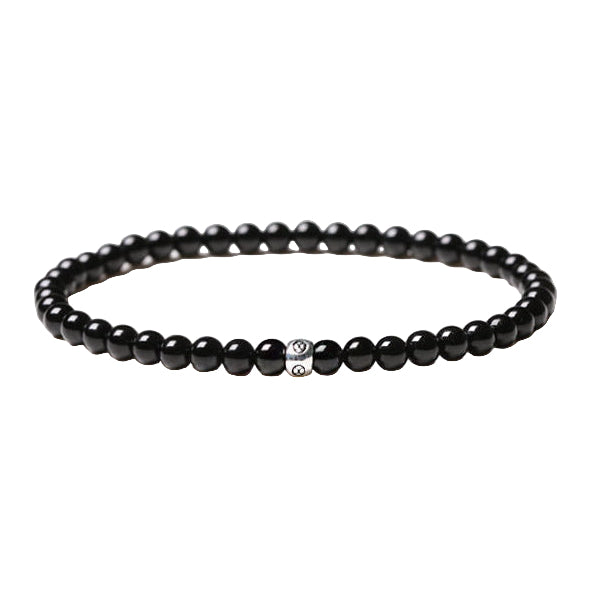 Fine Obsidian Agate Blue San Bracelet