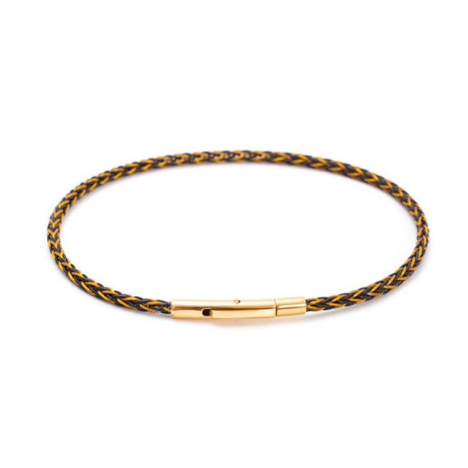 2mm Harbor Gold sailing cord bracelet with gold sterling silver lock – Rue & Strand