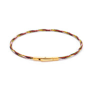 2mm Regatta Multicolor sailing cord bracelet with gold sterling silver lock – Rue & Strand