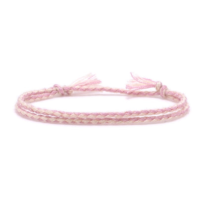 Amalfi Twist – Pink & Ivory Braided Bracelet