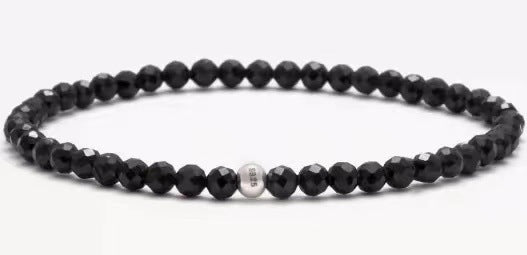 Fine Obsidian Agate Blue San Bracelet