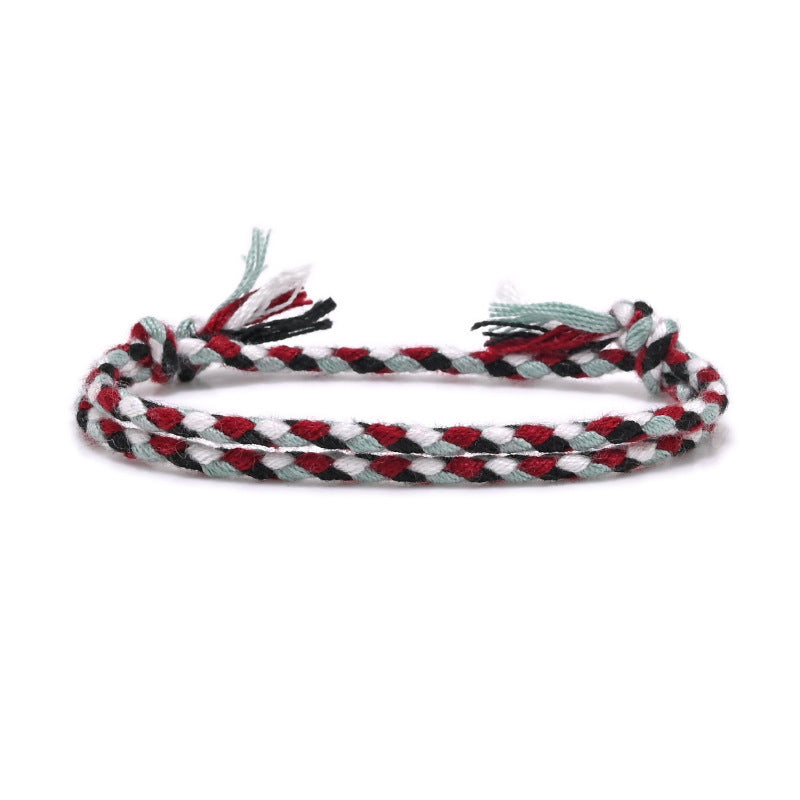 Pranayama Cotton Bracelet (Crimson Frost)