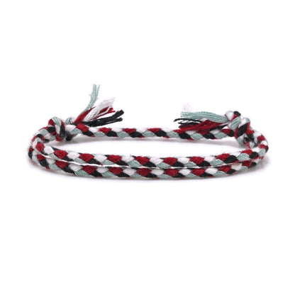 Pranayama Cotton Bracelet (Crimson Frost)