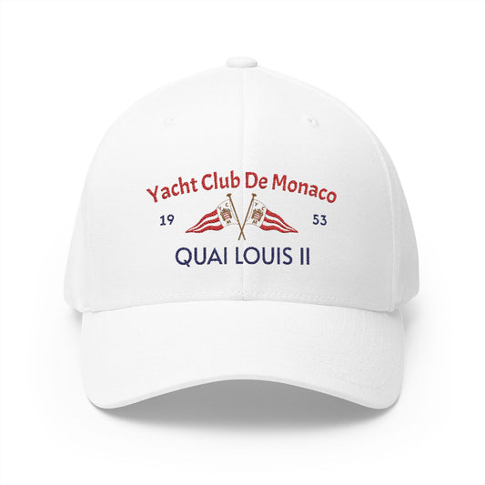 Monaco Yacht Club Embroidered Daddy Cap (White)