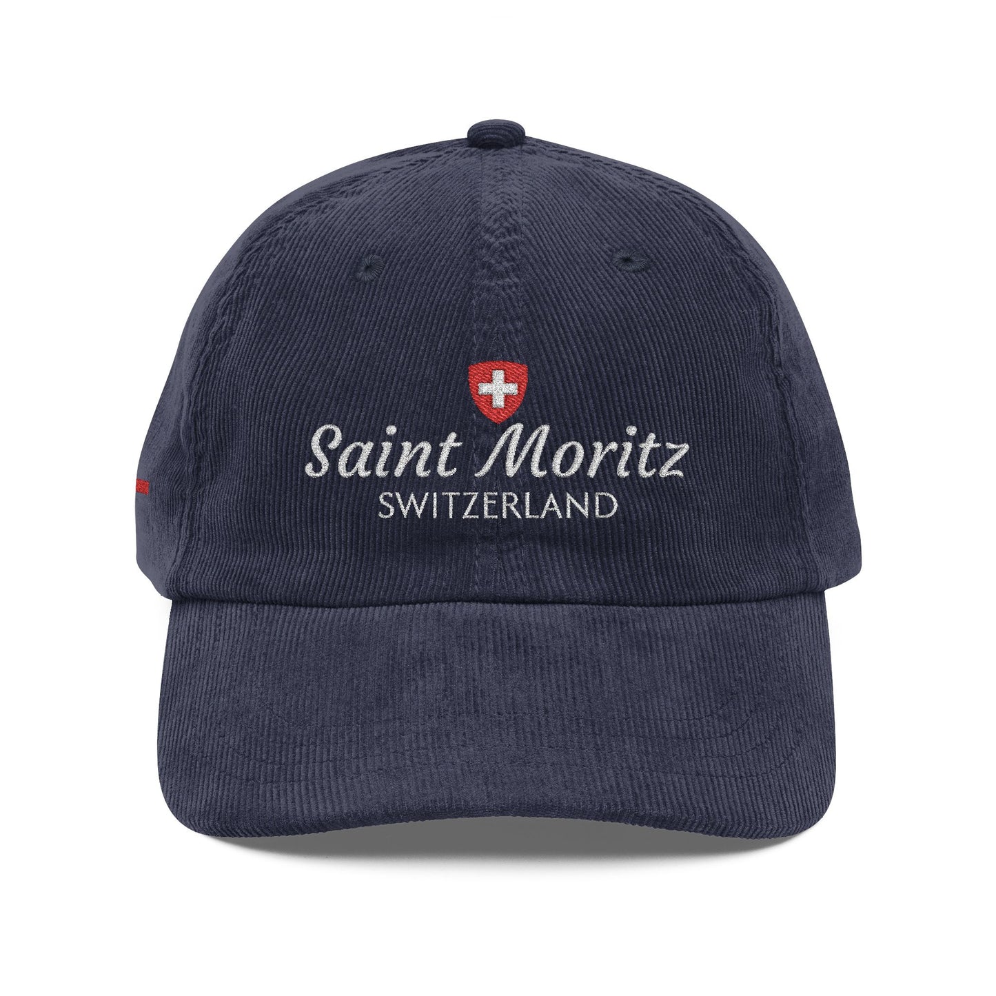Saint Moritz Switzerland Embroided Daddy Cap (Navy Blue)