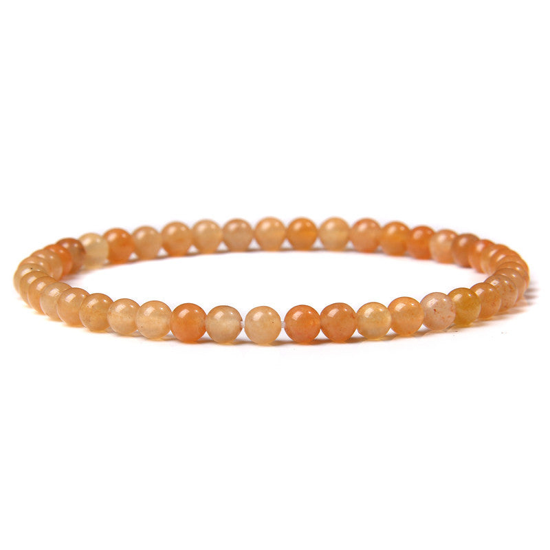 Agate 04 Beaded Bracelet (Amber)