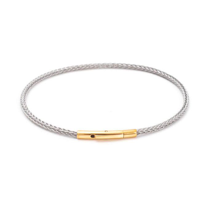 2mm Braided Rope Bracelet (Monaco Grey)