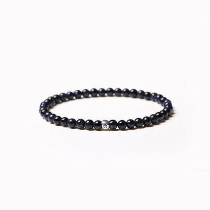 Fine Obsidian Agate Blue San Bracelet