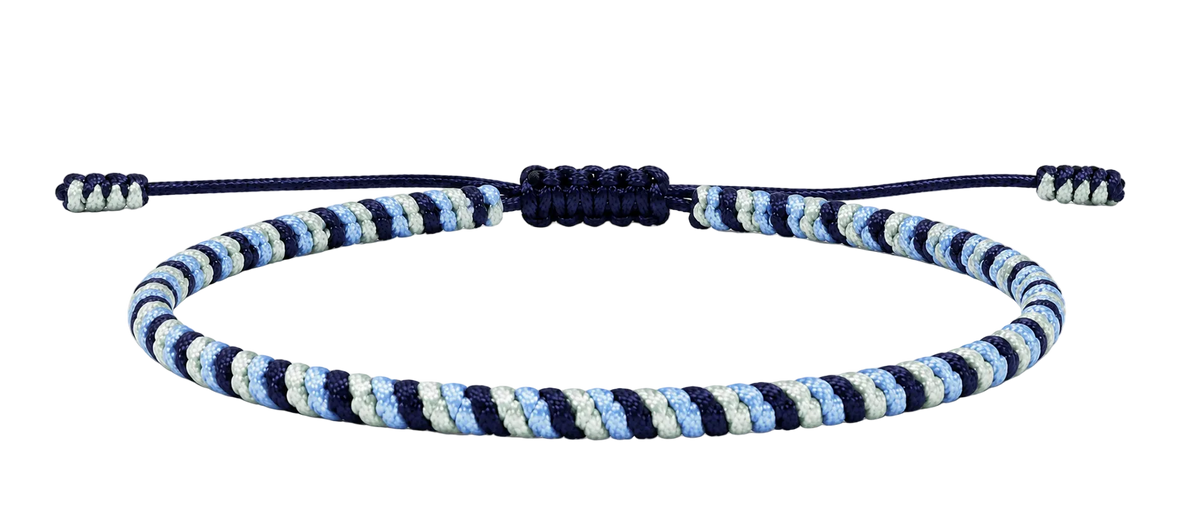 Pranayama Cord Bracelet (Colorful Blue)