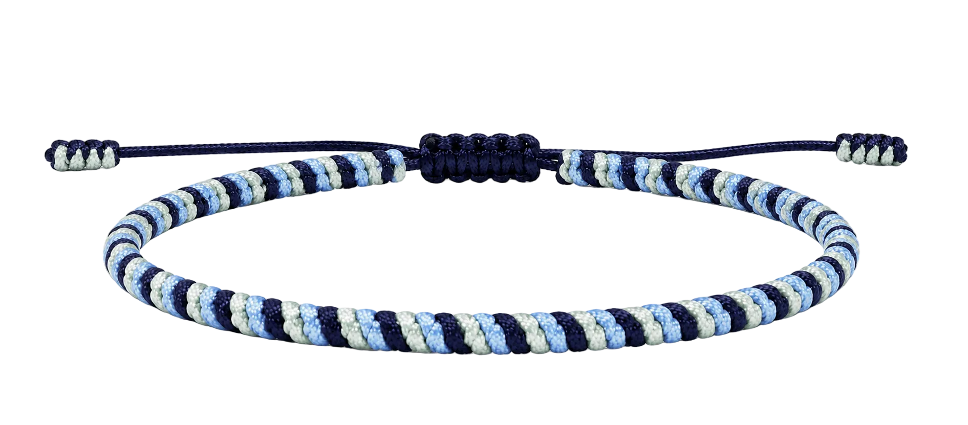 Pranayama Cord Bracelet (Colorful Blue)