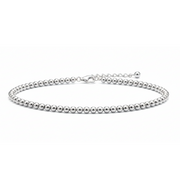 2.5mm Argento Sterling Silver Beads Bracelet