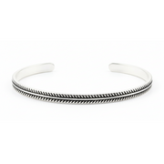 Silver bracelet on a white background