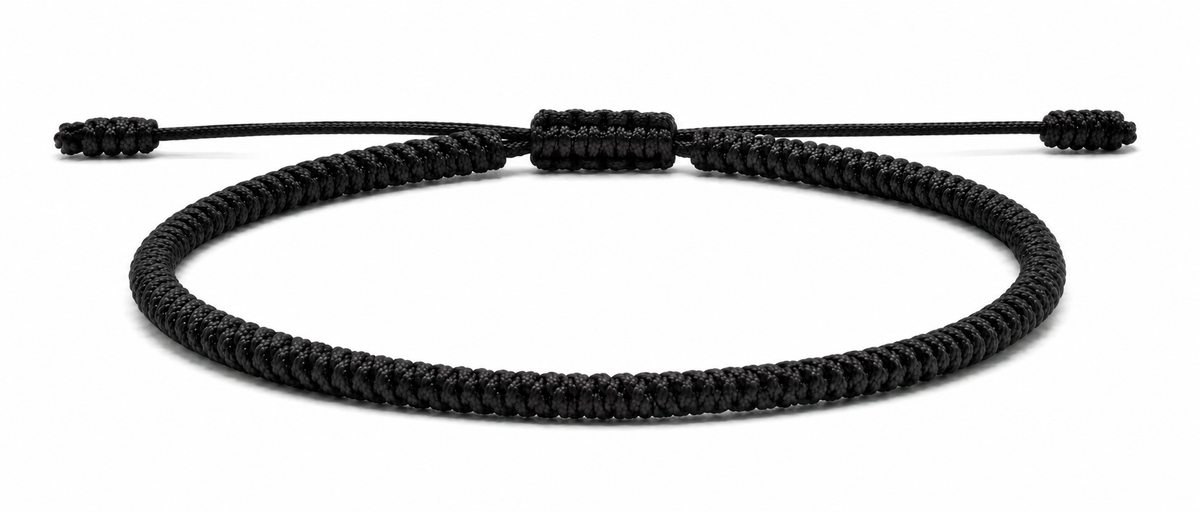 Pranayama Cord Bracelet (Black)