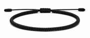 Pranayama Cord Bracelet (Black)