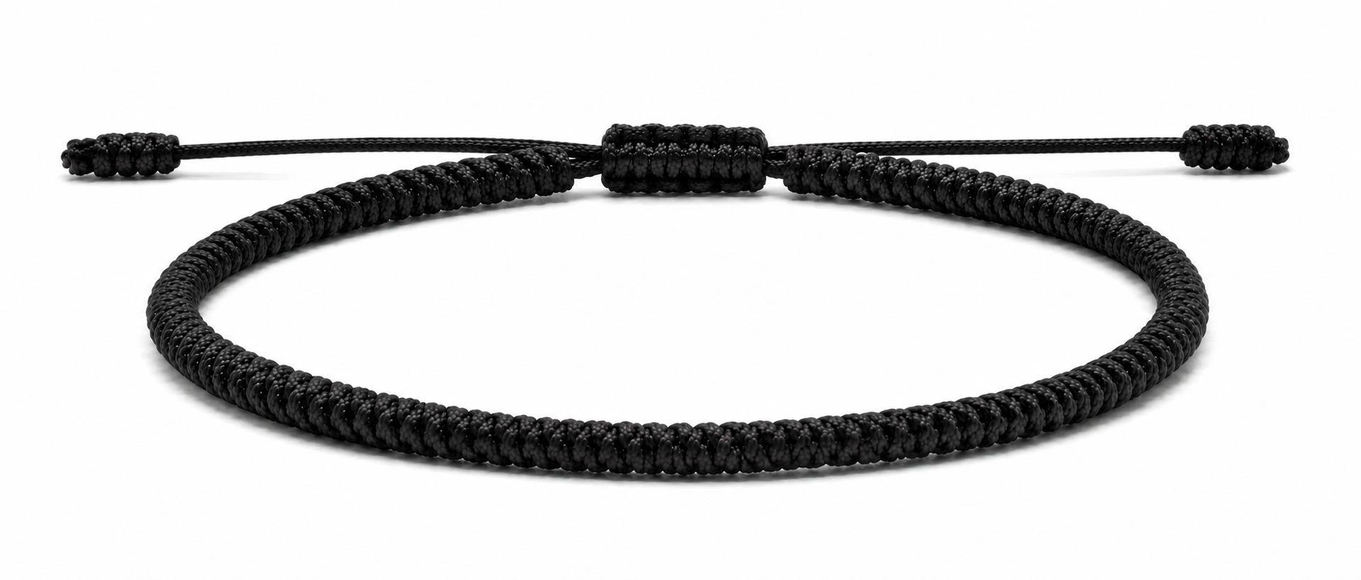 Pranayama Cord Bracelet (Black)