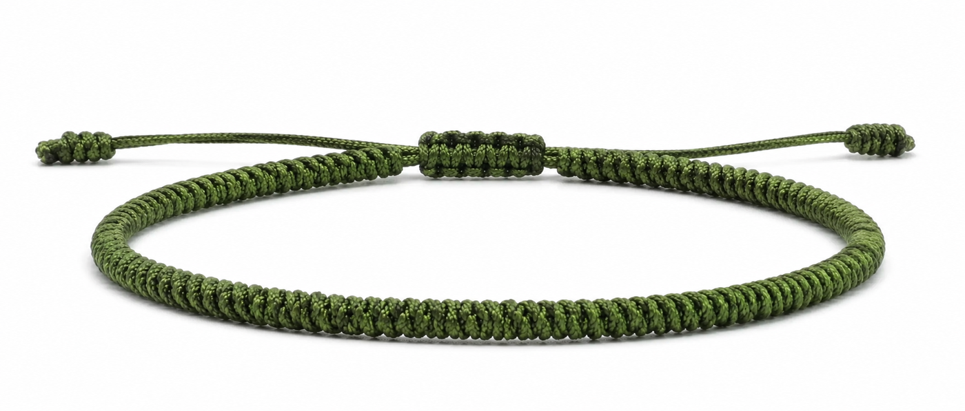 Pranayama Cord Bracelet (Green)
