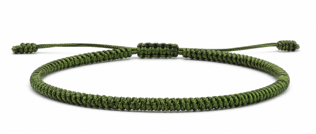 Pranayama Cord Bracelet (Green)