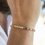Agate 04 Beaded Bracelet (Sandstone)