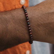 Agate 04 Beaded Bracelet (Wine)