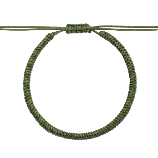 Pranayama Cord Bracelet (Green)