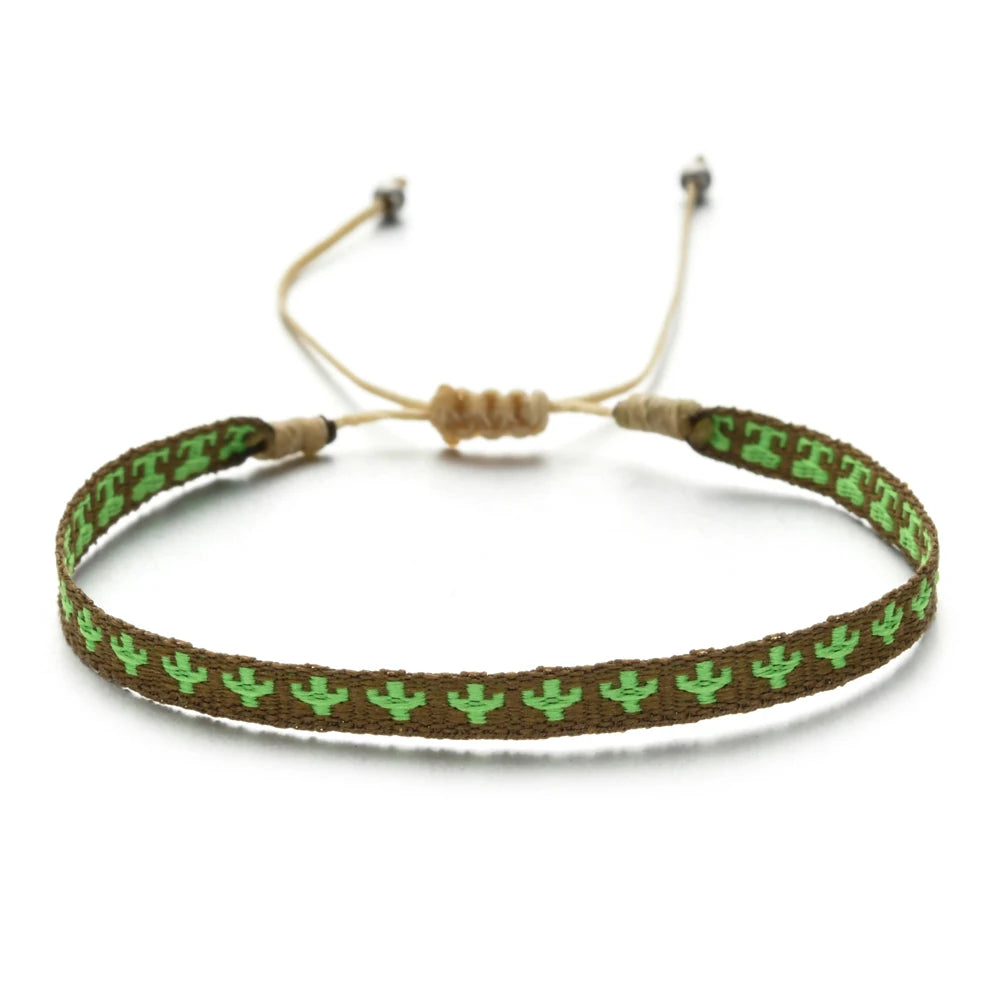 Bohemian Woven Bracelet - Cactus