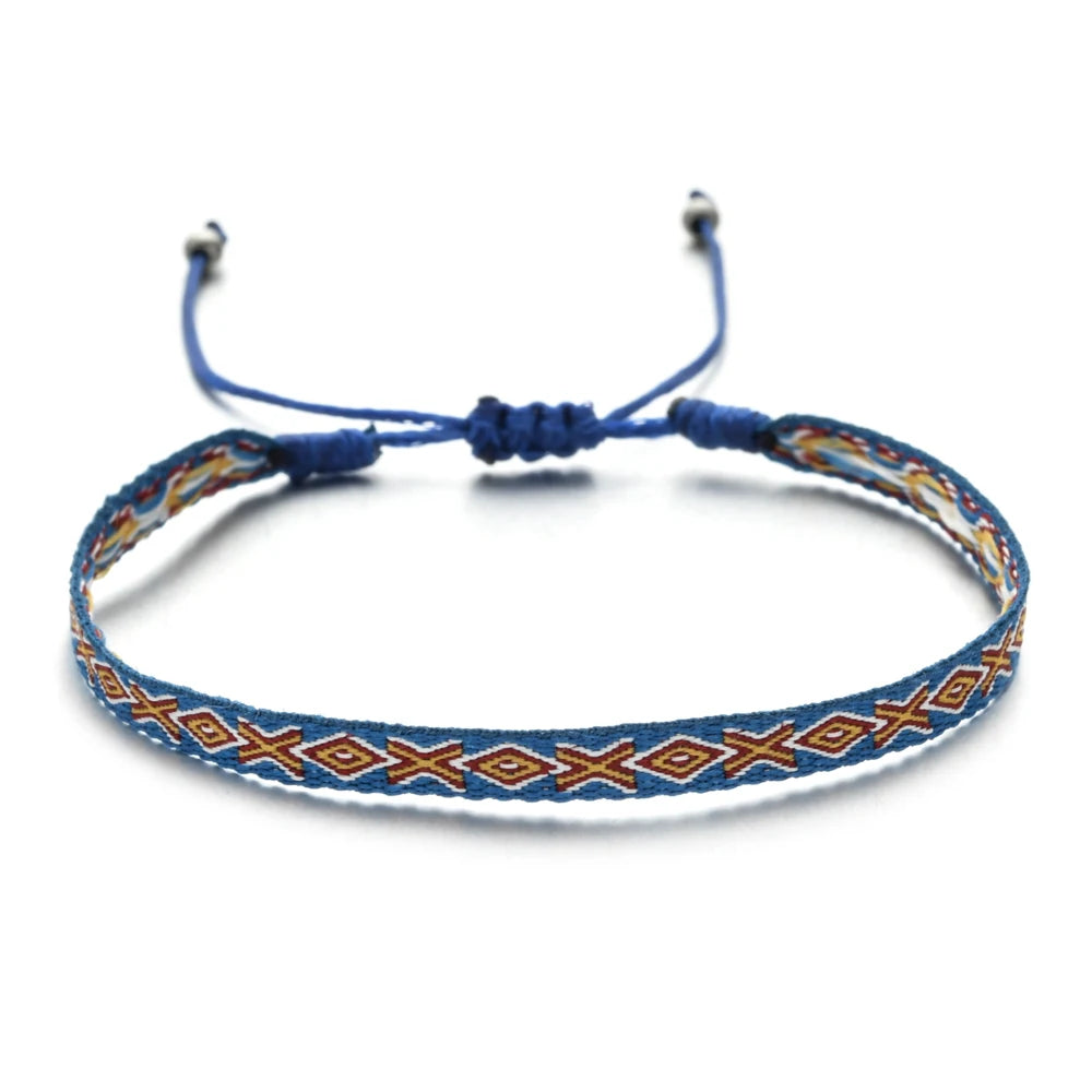 Provence bracelet with pastel colors and bohemian patterns.