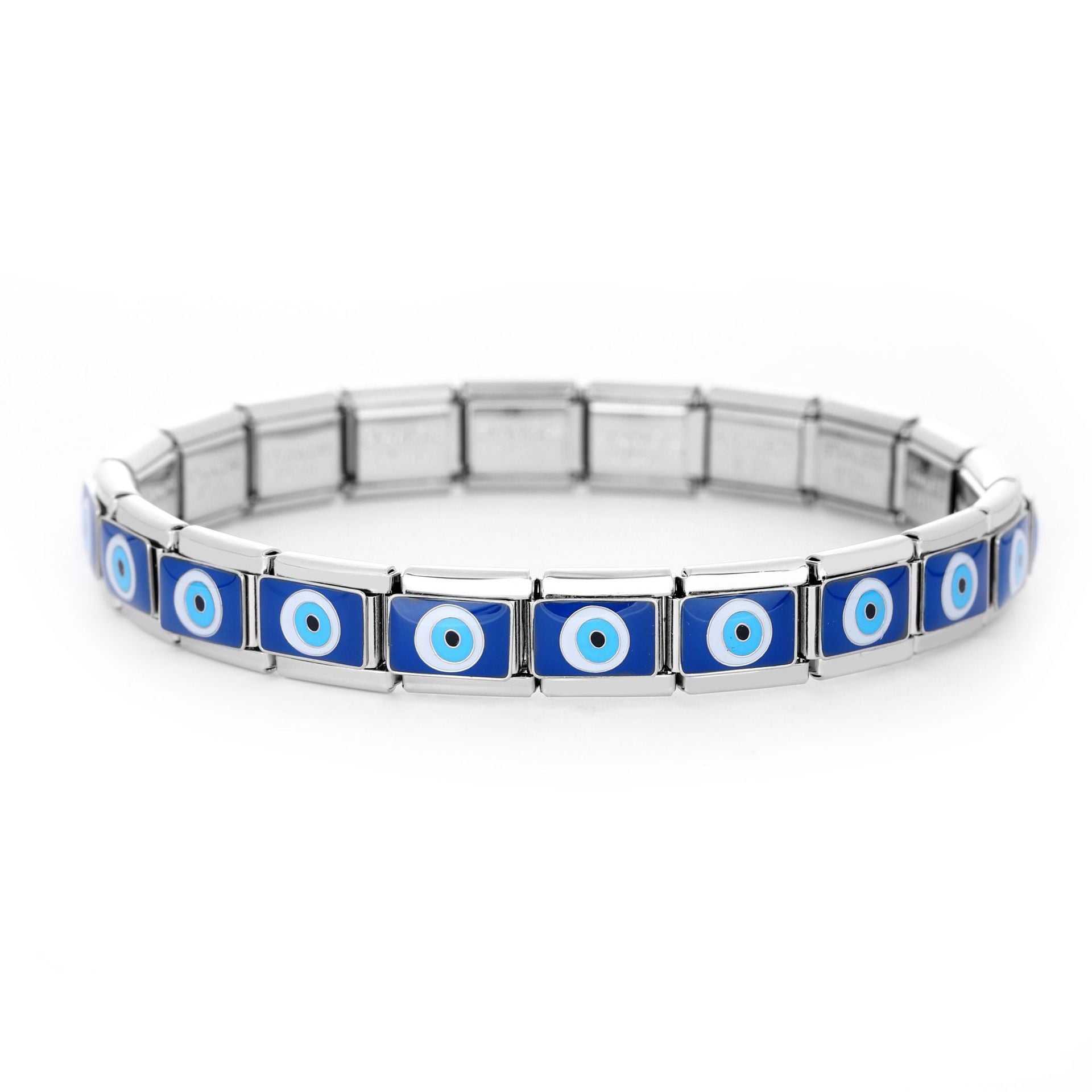 Evil Eye Steel Link Bracelet