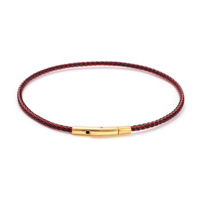 2mm Regatta Red sailing cord bracelet with gold sterling silver lock – Rue & Strand