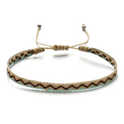 Bracelet with zigzag pattern on a white background