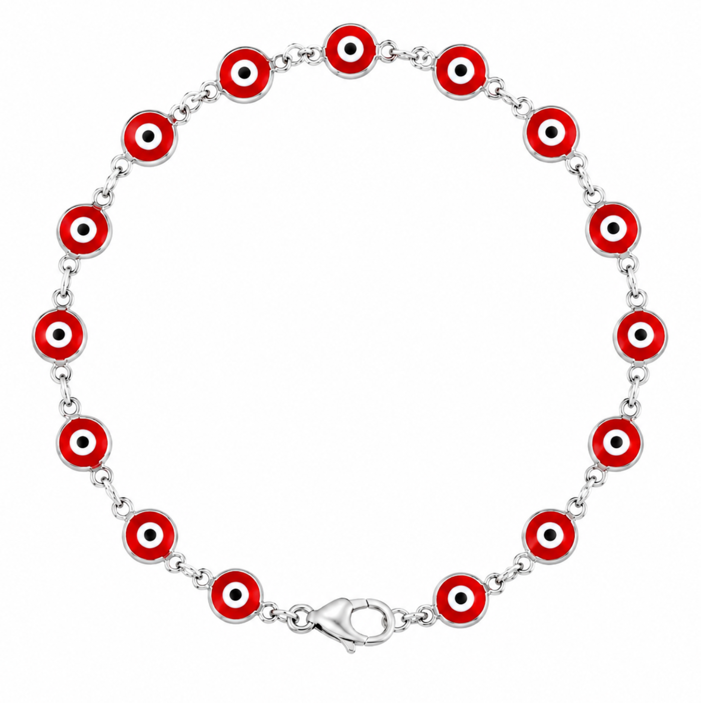 Nazar Evil Eye Chain Bracelet (Scarlet Red)