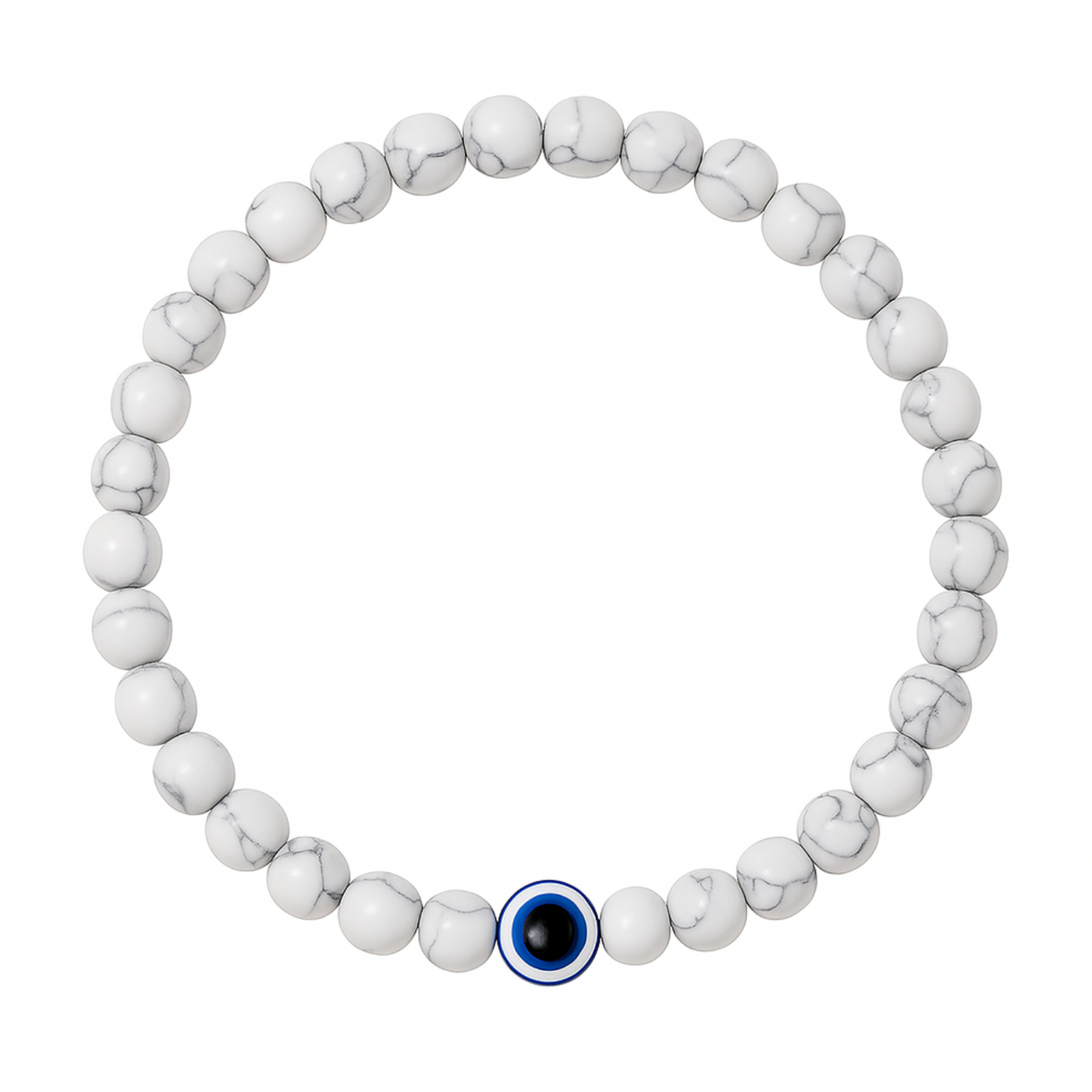 6mm Beads Dandy Bracelet (White)