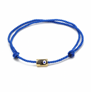 Blue Hamsa Evil Eye Rope Bracelet
