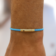 2mm Sailing Cord Bracelet With Sterling Silver Lock (Ocean Breeze)