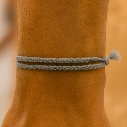 Azure Braided Bracelet - Silver Grey