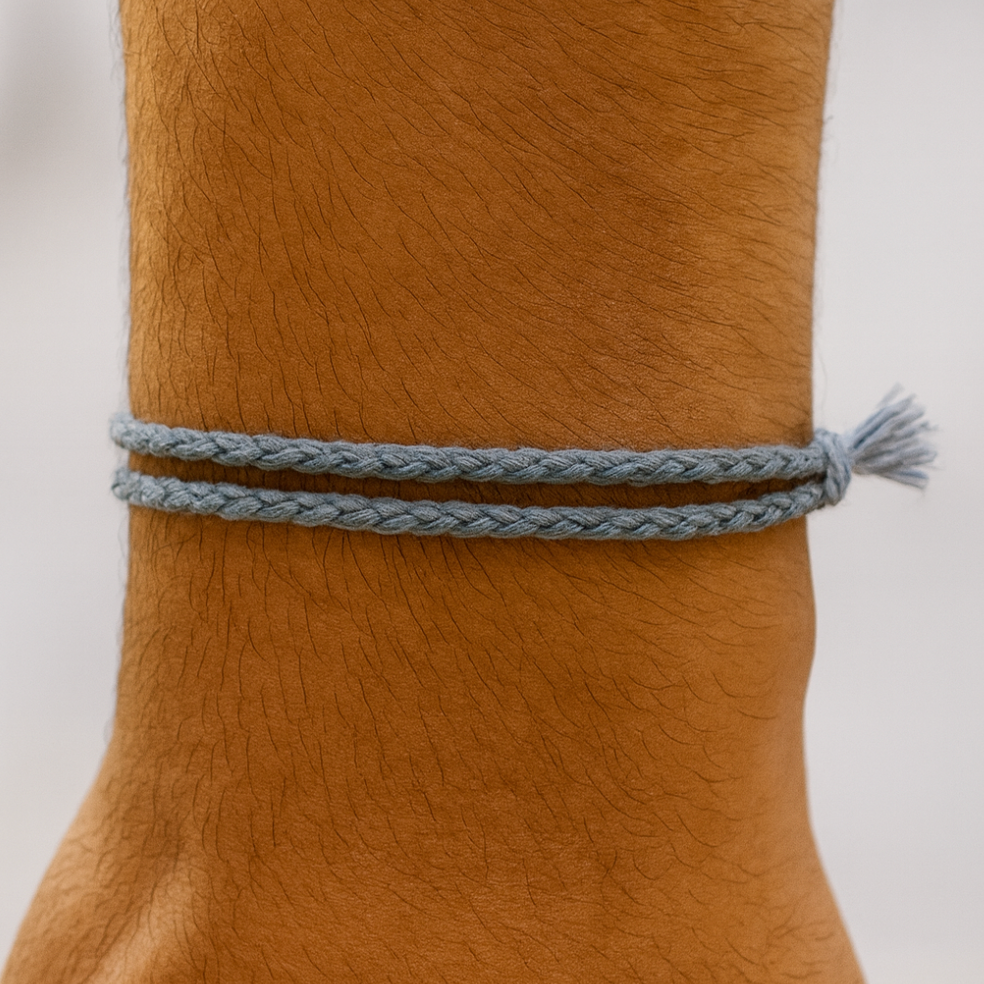 Sky Blue Braided Bracelet
