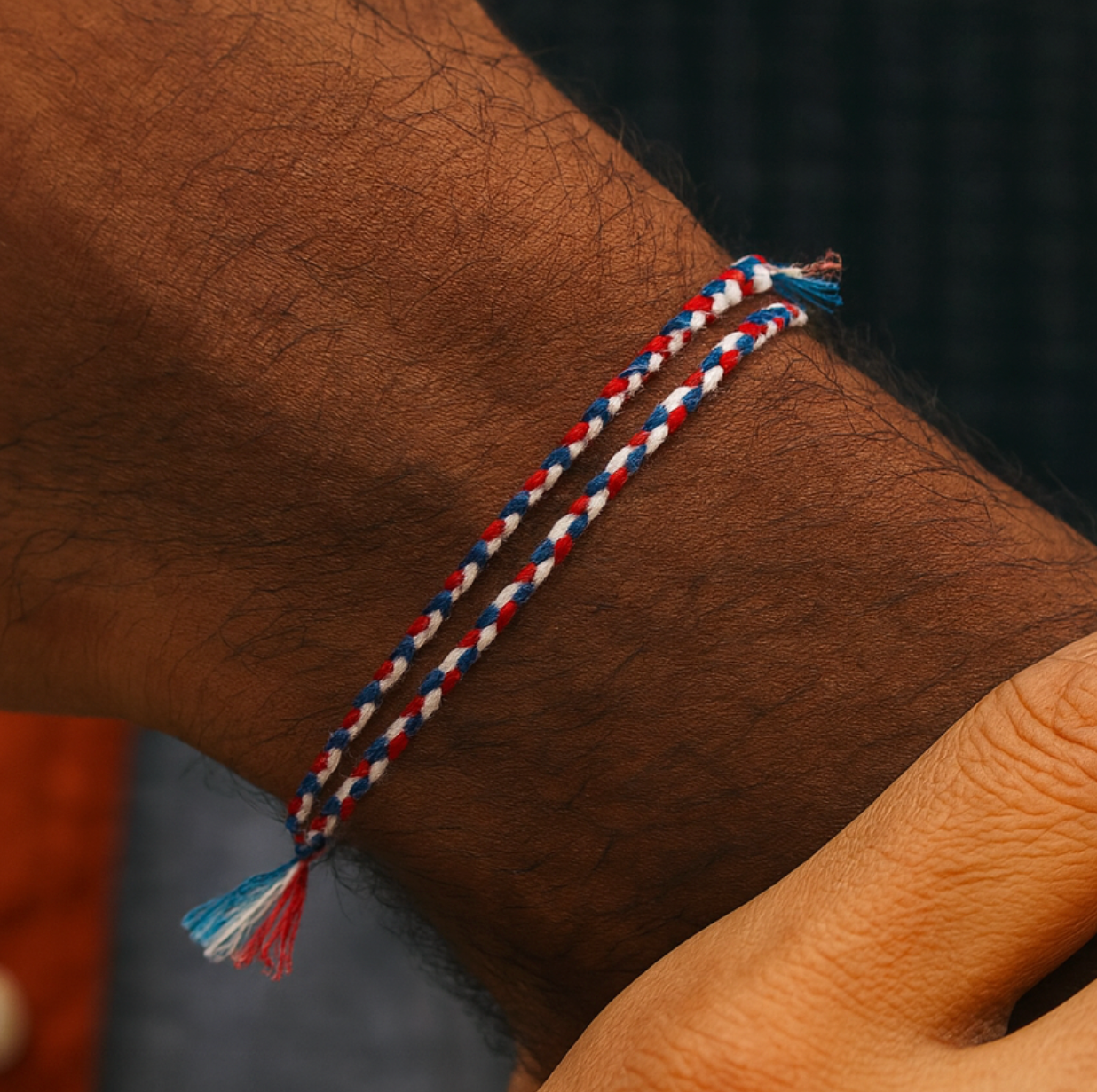 Pranayama Cotton Bracelet (Nordic Tide)