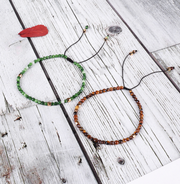 2mm Glass Beads Bracelet (Goldstone)