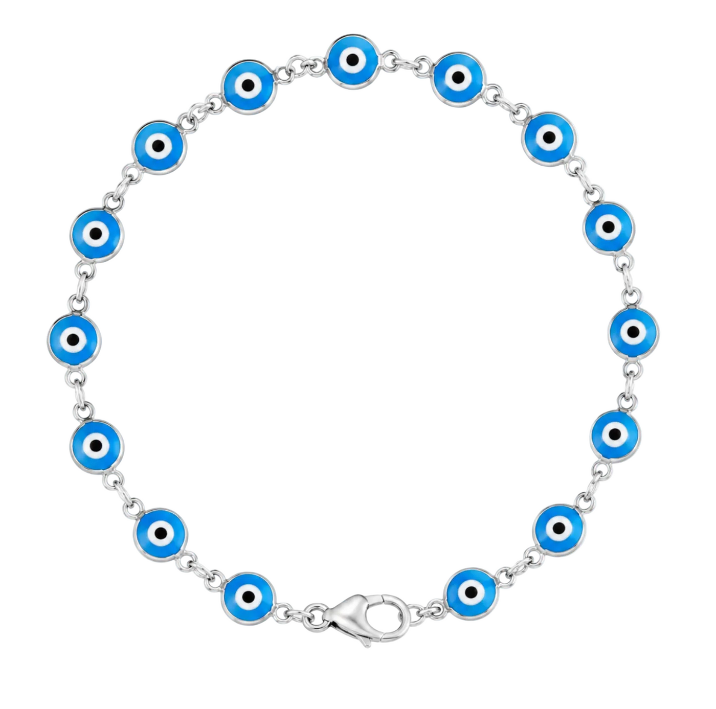Nazar Evil Eye Chain Bracelet (Ocean Blue)