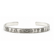 Hand-Forged “Tutankhamun” Silver Bangle
