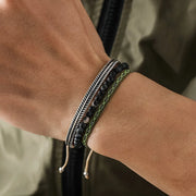 Hand-forged "Navajo" Silver Bangle