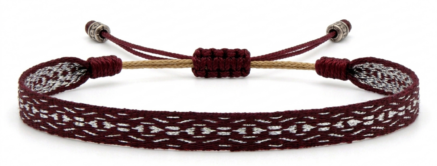 Purnama Handmade Bracelet (Bordeaux)