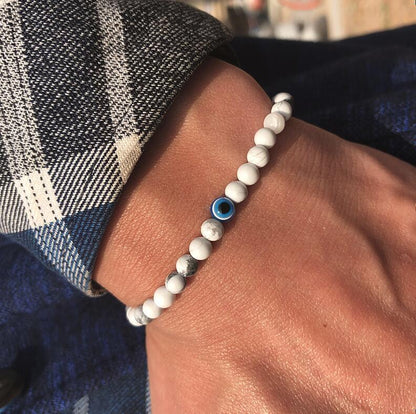 6mm Beads Dandy Bracelet (White)