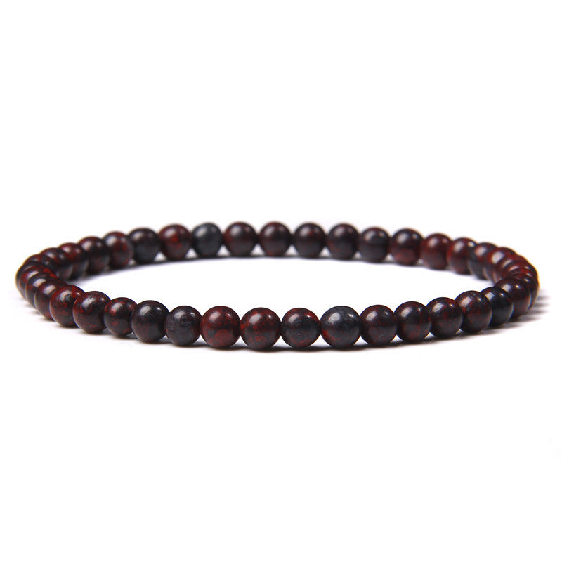 Agate 04 Beaded Bracelet (Wine)