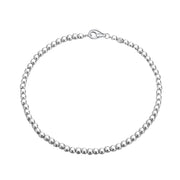 2.5mm Argento Sterling Silver Beads Bracelet