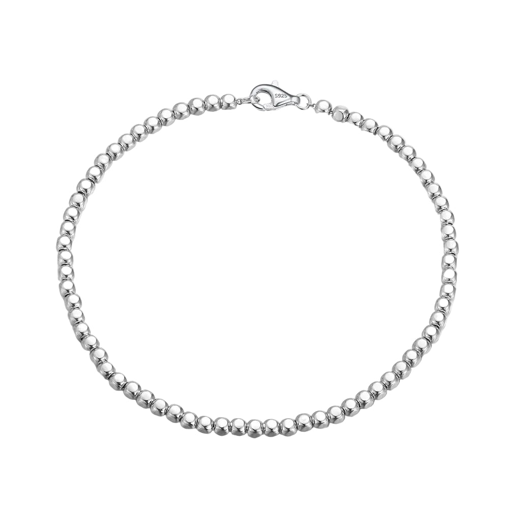2.5mm Argento Sterling Silver Beads Bracelet
