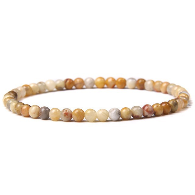 Agate 04 Beaded Bracelet (Sandstone)